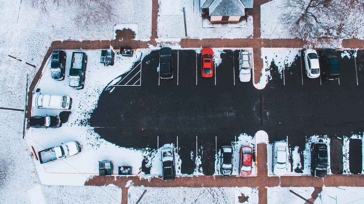 vehicle aerial photography of park cars millville